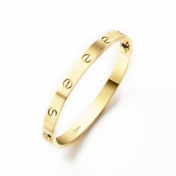 Luxury Cartier-Inspired Bangle Bracelet – Stainless Steel, Unisex Jewelry